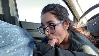 Sucking my manager’s dick in the parking lot